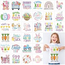 thumbnail interactive-video image 1 of Snapklik.co : 30 Pcs Easter Iron On Transfers Bunny Egg Heat Transfer... 1 of 9