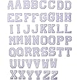 J.CARP 52Pcs White Alphabet A to Z Patches, Iron on Sew on Letters for Clothing, Hats, Shoes, Backpacks, Handbags, Jeans, Jackets etc.