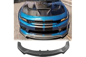 skkyoro Front Bumper Lip 3Pcs for Dodge Charger SRT Hellcat Widebody 2020 2021 2022 2023 V4 Style Front Bumper Lip Splitter (Carbon Fiber Print)