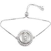 Silver Plated Virgen de Guadalupe One Size Fashion Bracelets