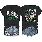Pink Goes Good with Green Shirt Women Musical Shirt Witch and Princess Tee Musical Movie Fan Gifts Short Sleeve Tops Darkgrey XL