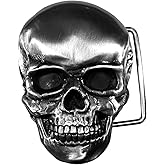 Skull Antiqued Belt Buckle