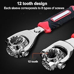 WAURCSY 52 in 1 Socket Wrench, Stainless Steel