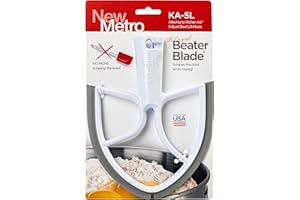 NEW METRO DESIGN New Metro KA-5L Original Beater Blade Works w/ Most KitchenAid 5 Qt Bowl-Lift Stand Mixers, Grey