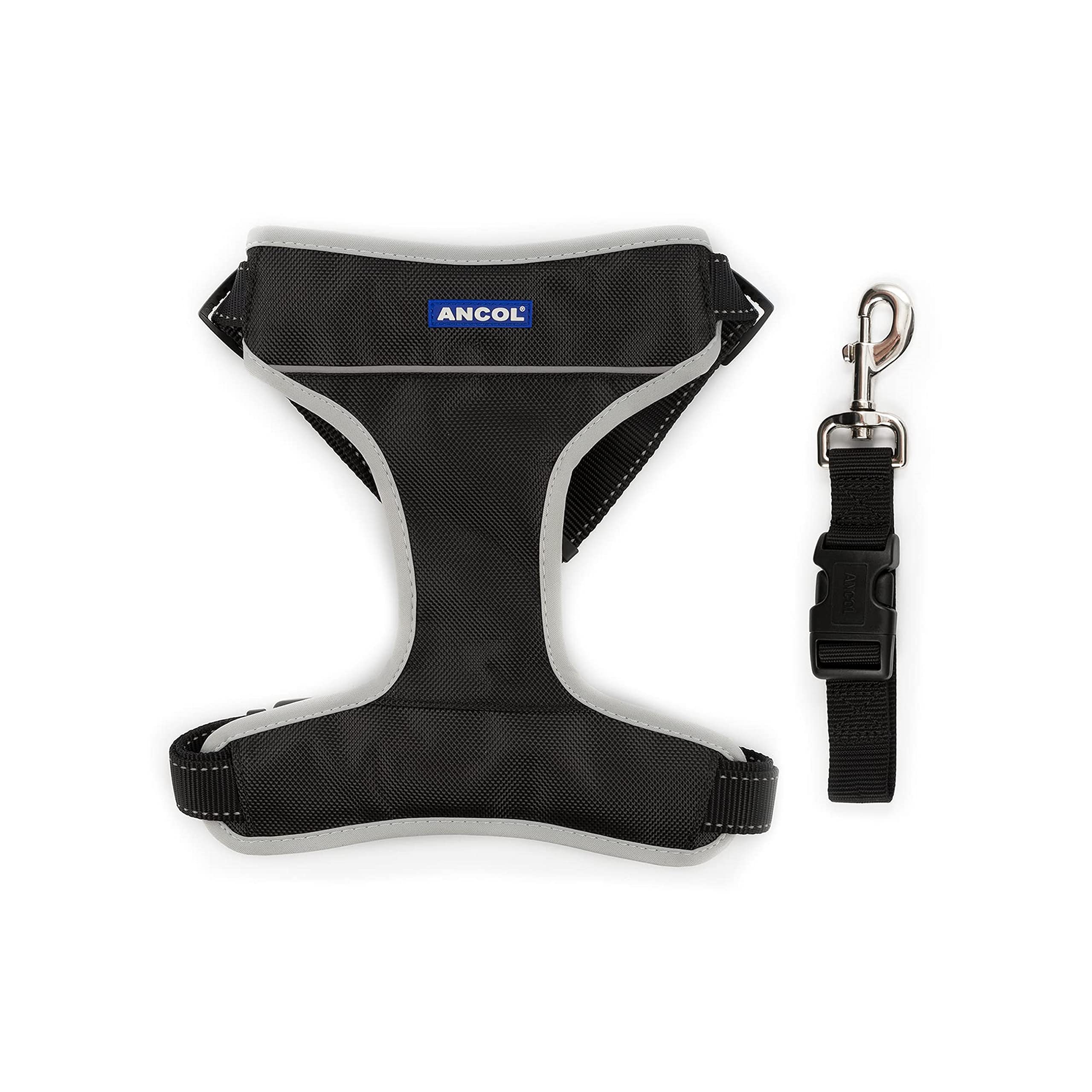 Ancol Travel & Exercise Harness Black Large ( fits 55-87cm) โ image 1