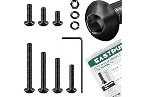 EASTPUK 550Pcs M3 Screw Assortment Kit, M3 x 8/10/12/16/20/25/30mm Grade 10.9 Carbon Steel Metric Button Head Socket Cap Scre