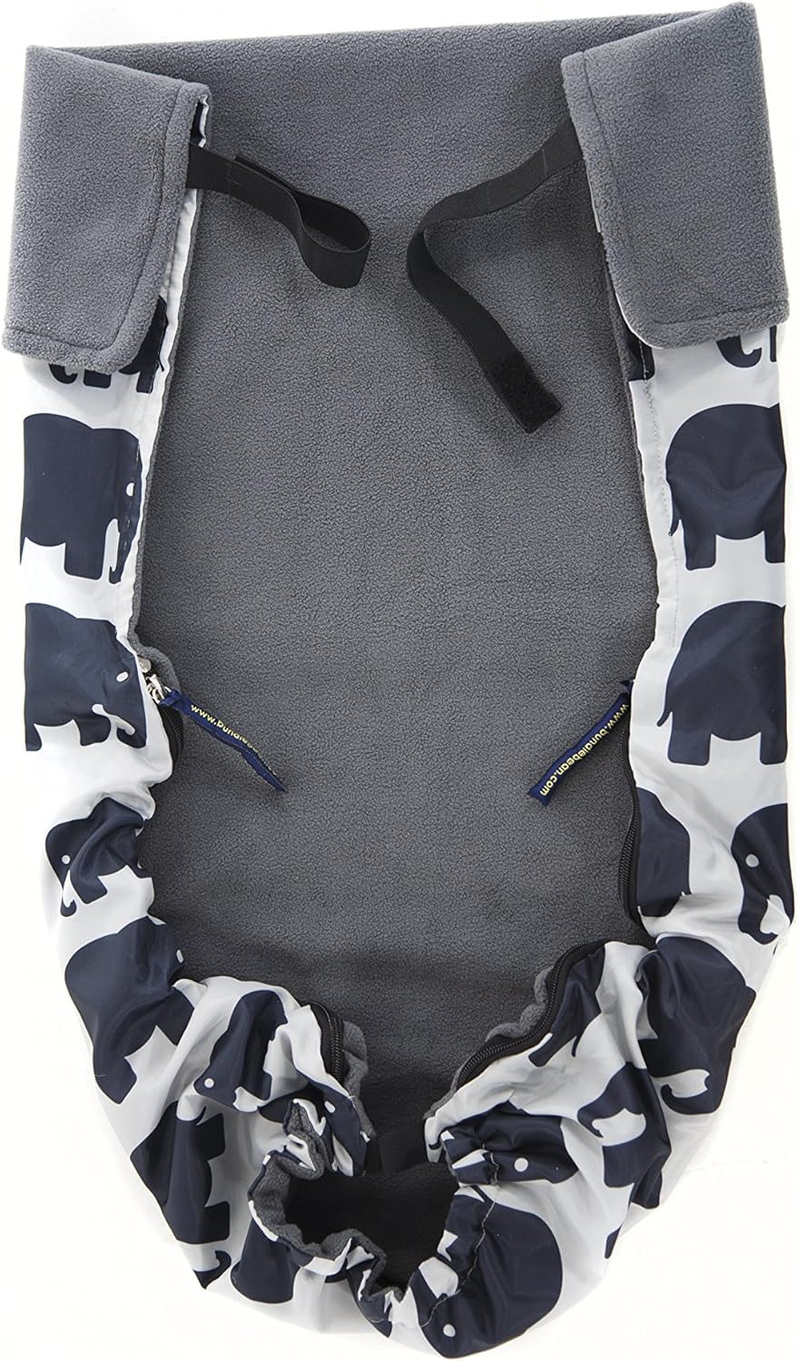 BundleBean, GO Multi-use Waterproof Footmuff (Grey Elephant), Use as Pushchair, Carrier, Sling, Car Seat Cover - Image 4