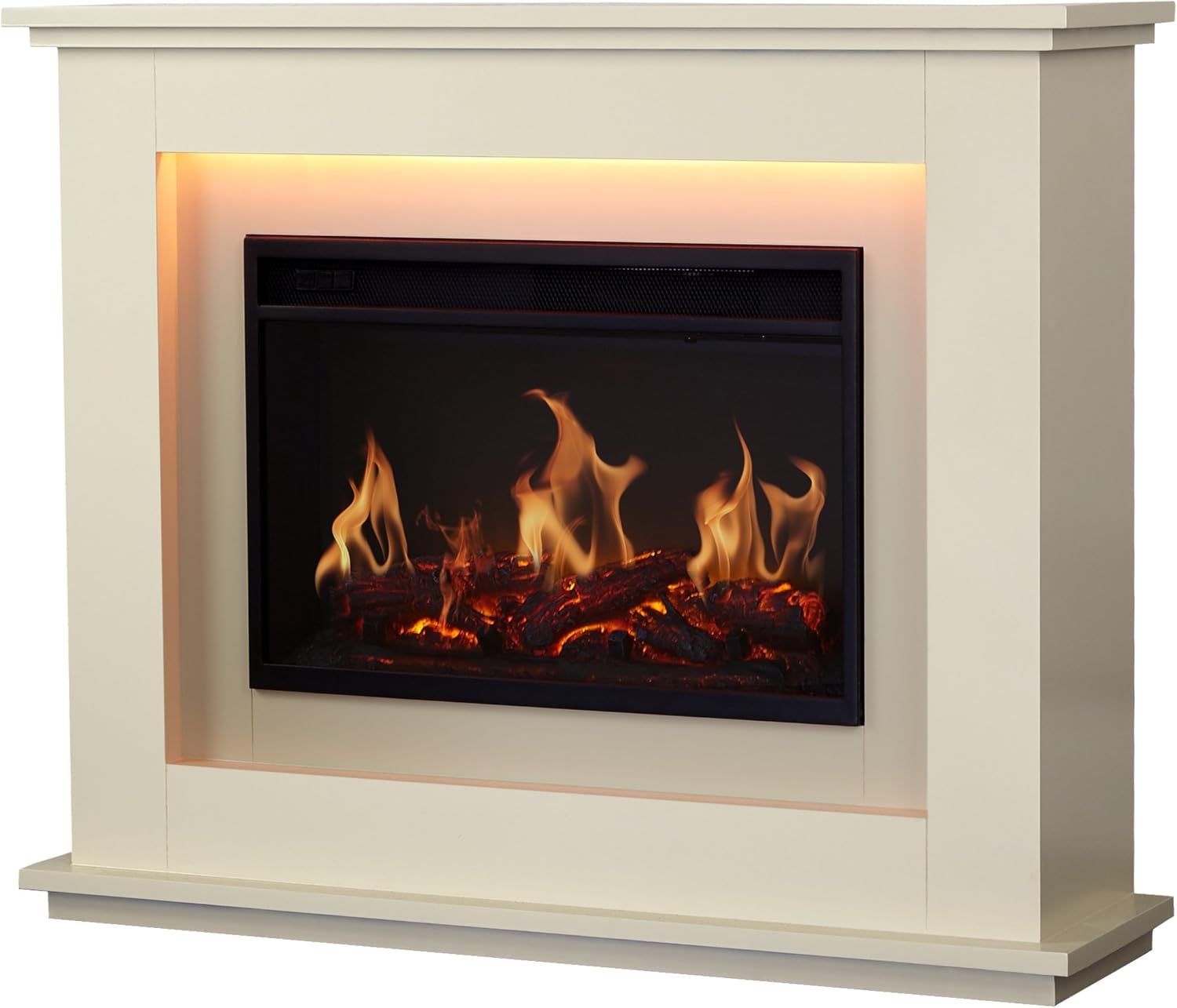 Electric Fireplace Thermostat - White Warmlite Wl45046 Oxford Electric Fireplace Suite Adjustable Thermostat With Remote Control Operation Led Flame Effect With Pebble Display Electrical Fireplaces