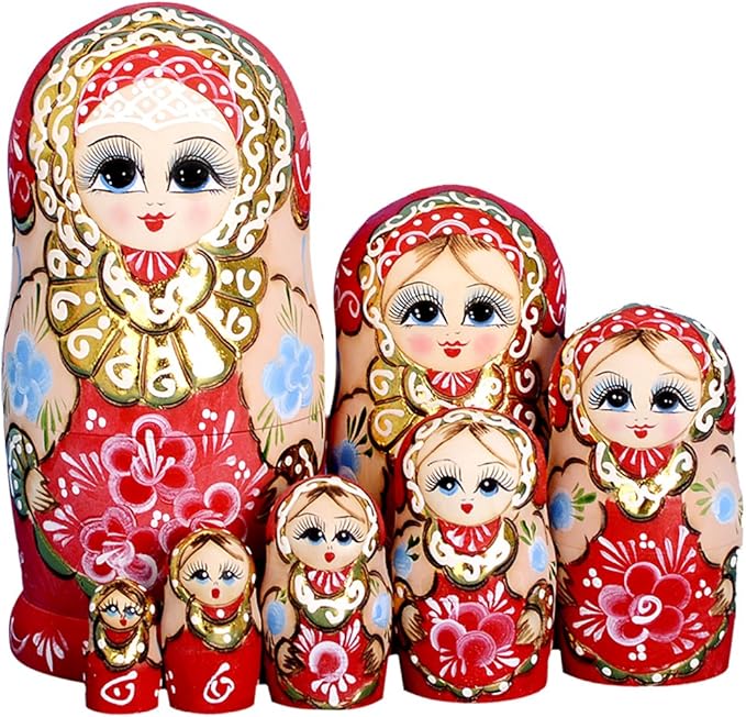 YAKELUS professionelle MatrjoschkaMarke 7 Stücken Matroschka, Matruschka, Matrjoschka,Russian