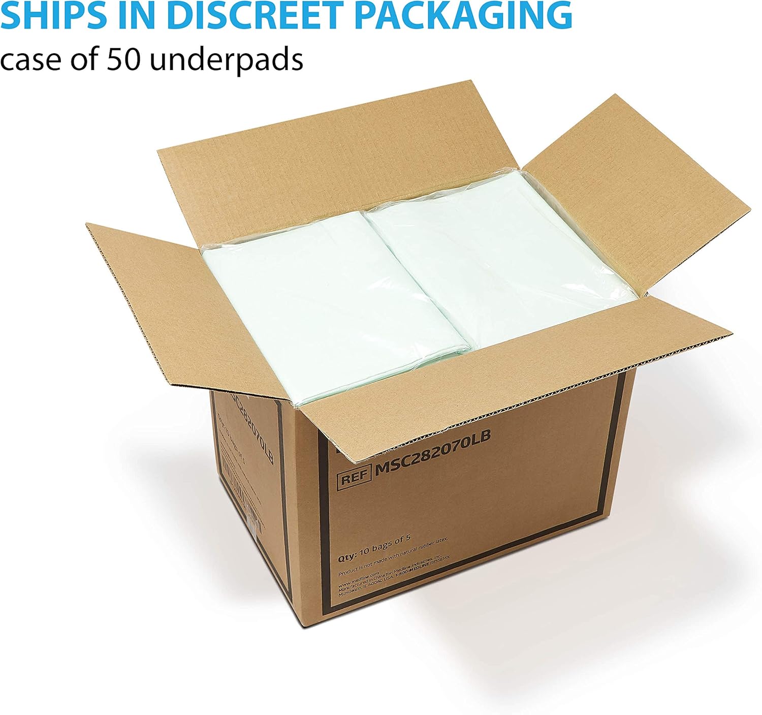 Medline - MSC282070LB Heavy Absorbency Underpads, 36" x 36" Quilted Fluff and Polymer Disposable Underpad, 50 Per Case, Great Protection as Bed Pads and Pee Pads: Industrial & Scientific