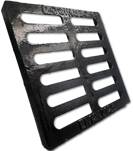 12x12 Square Atrium Grate Cover – Black HDPE Drain Grate With UV Protection, ADA Compliant For 9-Inch Catch Basins, Risers & Adapters