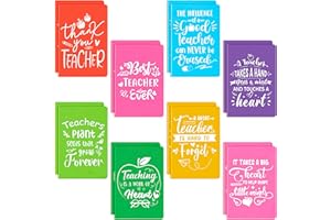 ANGOLIO 16 Teacher Notebooks Inspirational Mini Notepads Inspire Notepads Motivational Positive Journal for Teacher Appreciation Day Mini Thank You Teacher Simplicity Pocket Notebook Teacher's Day Gift Office