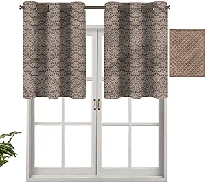 Hiiiman Cortina opaca con ojales en la parte superior, diseño floral