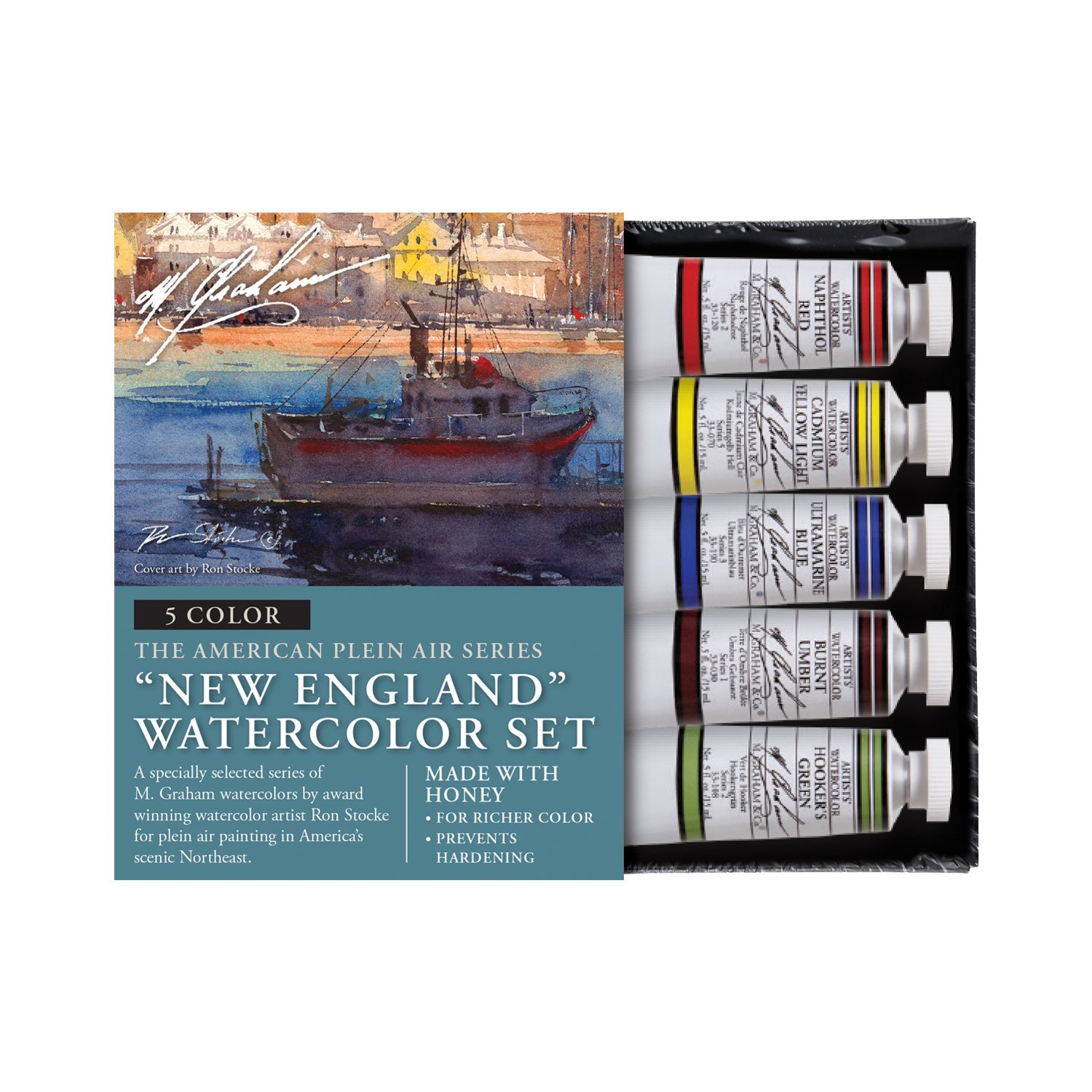 M. Graham Artists' Watercolour Paint 15 ml Tubes, New England 5 Colour Set