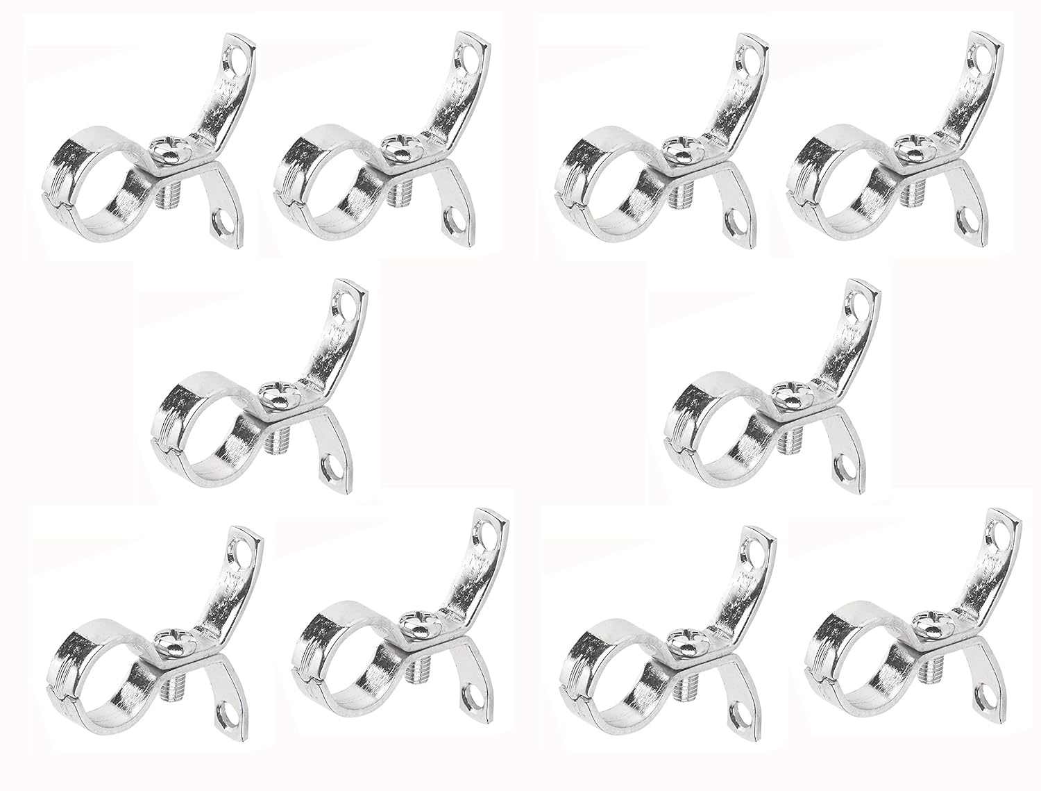 Visua 15mm (5/8 Inch) Chrome Plated Pressed Brass Pipe Clip Bracket