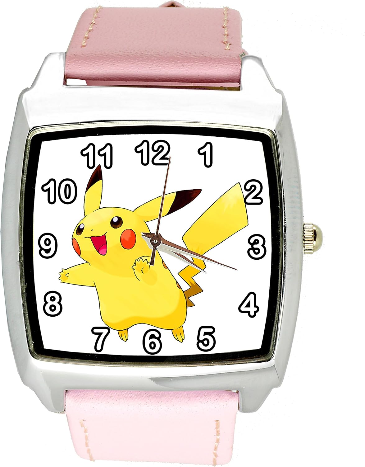 Pikachu Pokemon - Reloj cuadrado de cuarzo, correa de piel ...