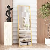 Beauty4U Full Length Mirror 150x40cm Gold Aluminum Free Standing Wall Leaning view 8
