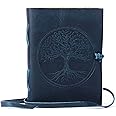 Leather Journal Antique Handmade lined Deckle Edge Vintage Paper Tree of Life/Writing Notebook Diary Men & Women, Writing pad Gift for Artist, Sketch (9x6)