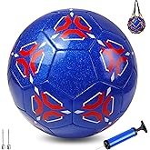SwiftGlobe Soccer Balls Size 4, Durable Leather TPU Ball for Kids 8-12 Boys Teens Youth Soccer Beginners Outdoor Play Games Practice Training Official Size 4 Soccer Balls