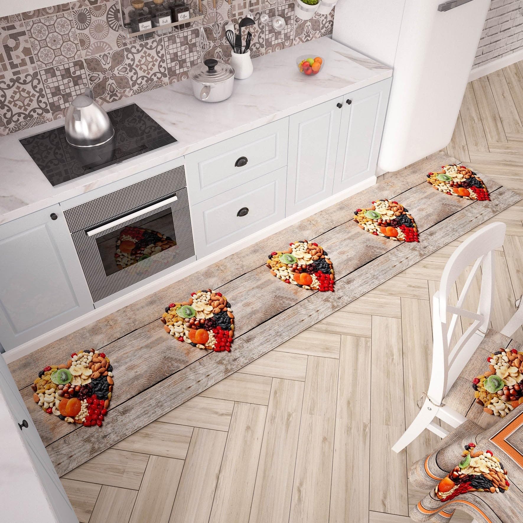 PETTI Artigiani Italiani-Kitchen Rug, Kitchen Rectangualr Rugs, Area Rug, 3D Print Pattern, 100% Made in Italy — image 1