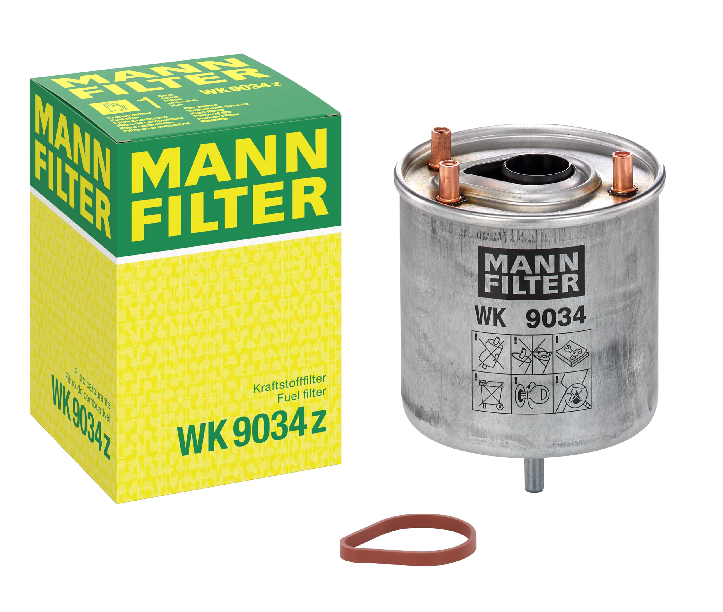 MANN-FILTER WK 9034 Z Fuel filter – Fuel filter set with gasket / gasket set – For Passenger Cars