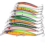 Fishing Lures Crankbait Set - Artificial Topwater Lures Assortment Hard Baits Plugs Minnow Popper VIB Pencil Jerkbait for Bas