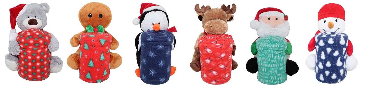 silver one sherpa plush stuffed animal and throw blanket