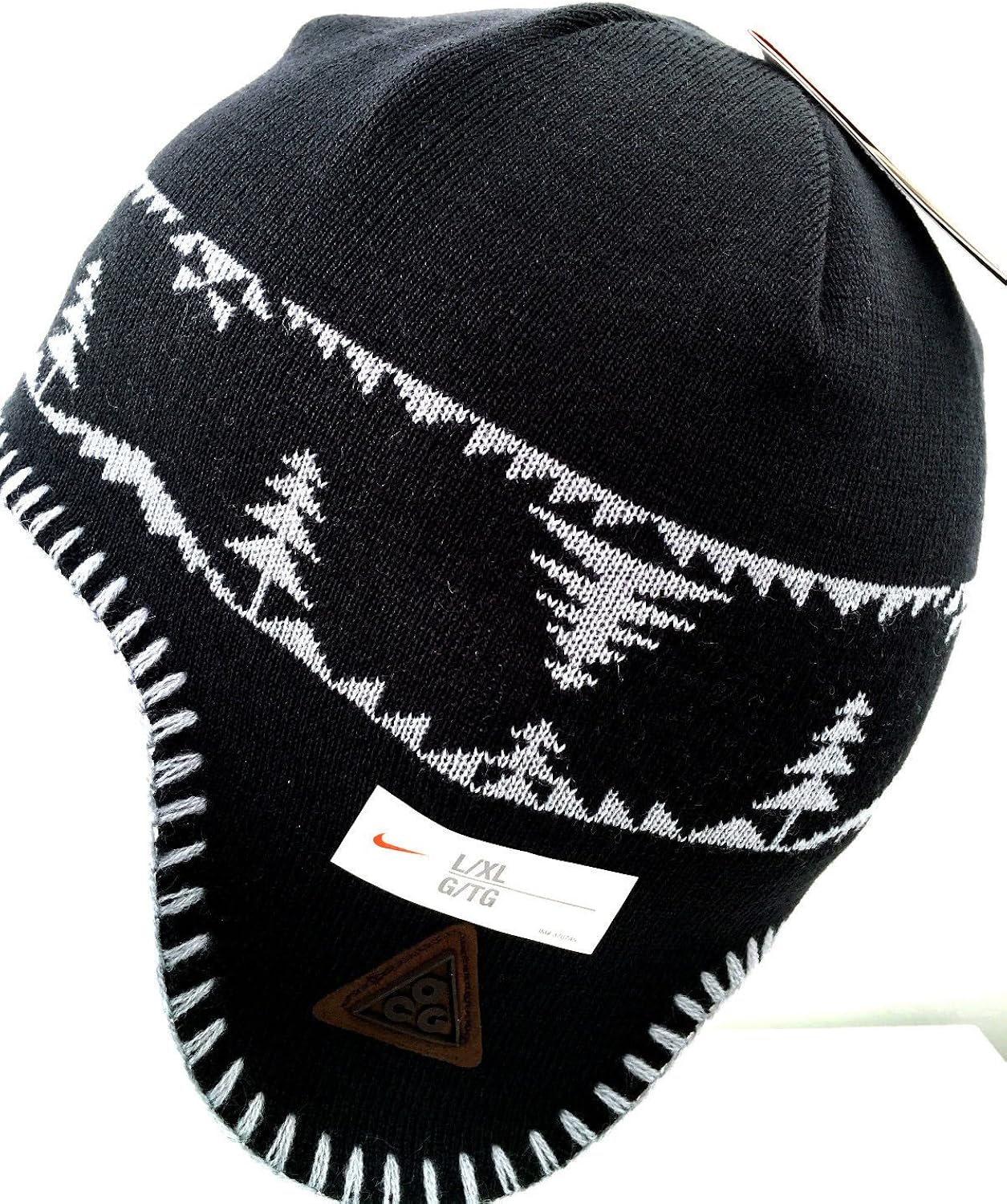 Nike ACG Earflap Beanie Hat 266092 010 Black L/XL: Amazon.co.uk: Clothing