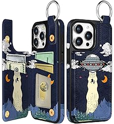 Lotadilo for iPhone 15 Pro Wallet Case with Card
