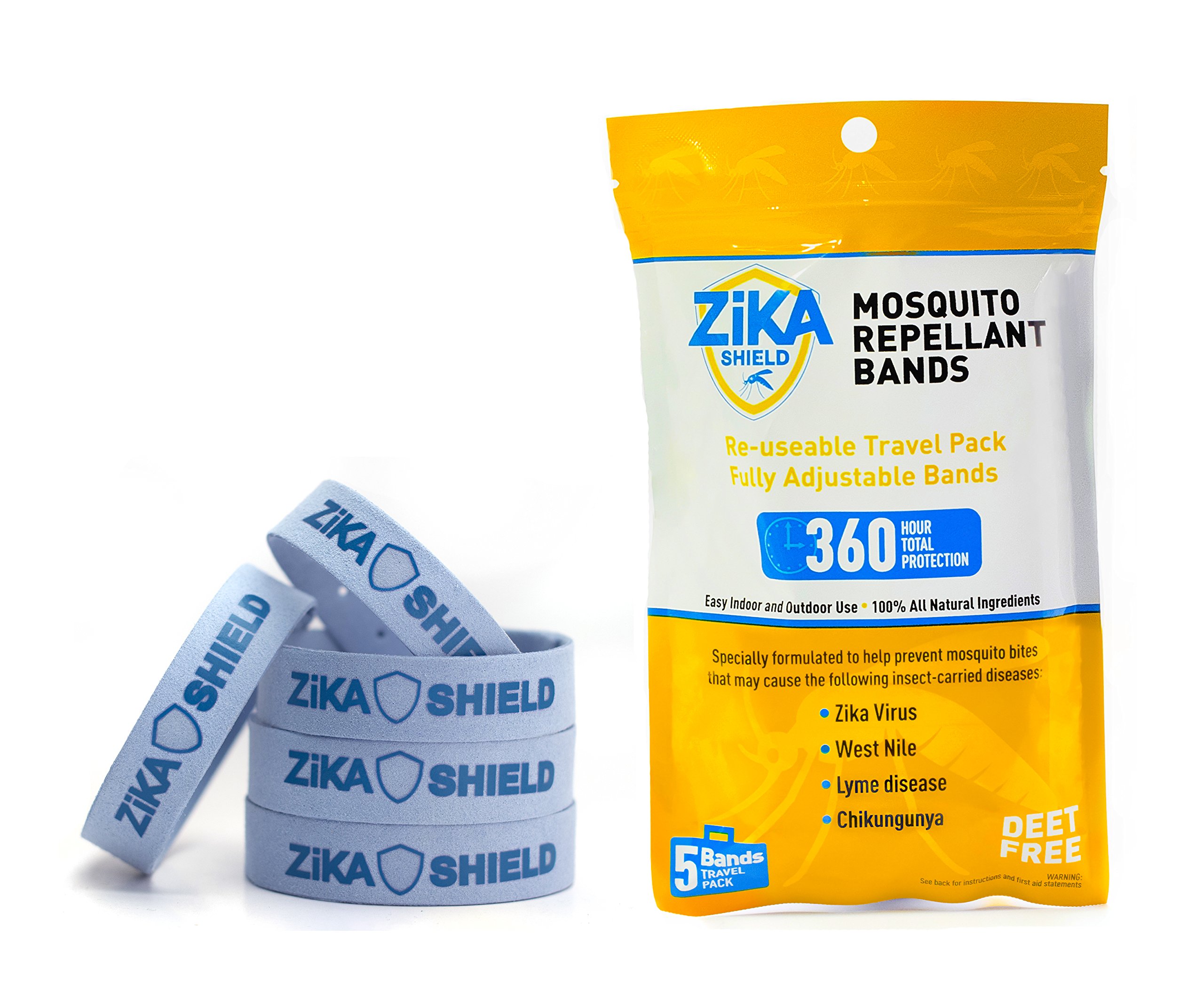 Zika Shield Mosquito Repellent Bands / Bracelets (5 Pack) 100% All Natural Ci.. 21 81Guf6u1YzL