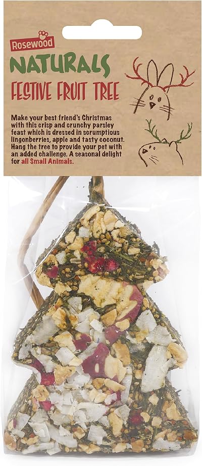 Rosewood Festive Fruit Tree for Small Animals Christmas Treat