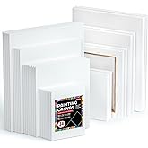 Shuttle 34-Pack Art Canvas for Painting, Multi-Size Stretched Canvas & Canvas Panels, 5x7/8x10/9x12/11x14 Inch 100% Cotton, Primed Blank Canvases, Ideal Art Supplies for Acrylic Oil Painting