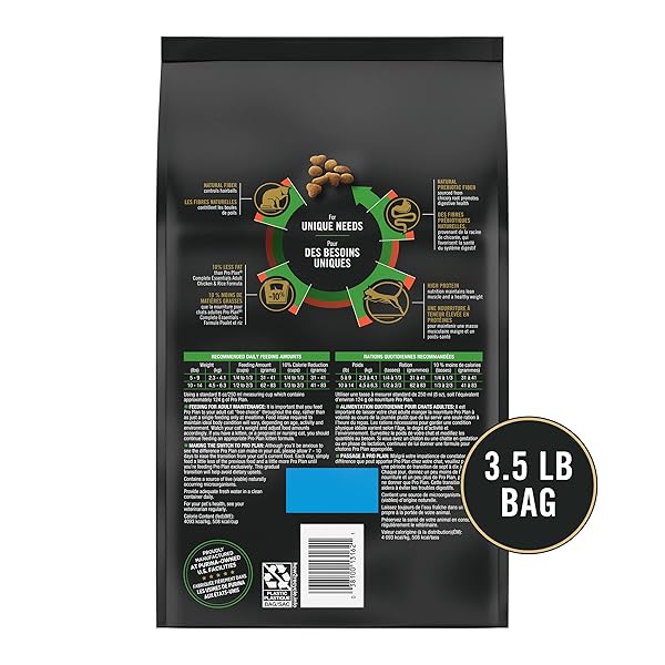 PURINA PRO PLAN HAIRBALL MANAGEMENT, INDOOR CAT FOOD, SALMON AND RICE FORMULA – 3.5 LB. BAG