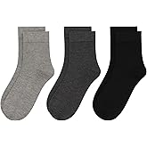 SIPCOLOR Womens Viscose Bamboo Crew Socks Thin Casual Ultra Soft Colorful Above Ankle Socks Breathable Comfortable 3/6 Pairs
