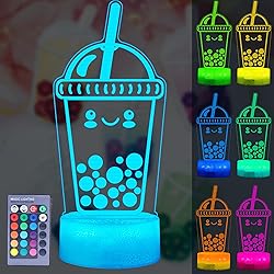 POSSHE Boba Lamp, Boba Gifts, Boba 3D Night Light
