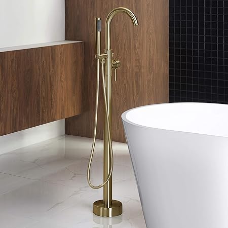 Woodbridge F0007 Bg Freestanding Tub Filler Bathtub Floor Mount