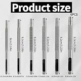 Bansusu 6 Pcs Leather Hole Puncher Tool Oval Round Hollow Punches 1.5-4mm view 2