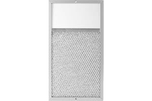 KTWT Range hood Filter with Light Lens Replacement for Broan R610027 SR610027 1568322 1568323 PM25WW PM25BL AL9245 Aluminum Mesh Grease Lens Range Hood Replacement Filter 7-5/8 x 14-1/8 x 3/8 Inch