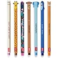 enole Legami Erasable Pens Bundle - Set of 7 Legami Erasable Gel Pens, Rub Out Cute Kawaii Pens (Mignon)