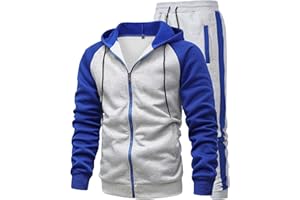 GXAMOY Men's 2 Pieces Tracksuits Running Sports Suits Drawstring Waistband Sweatsuit
