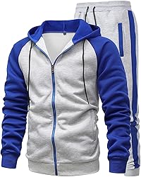 GXAMOY Men's 2 Pieces Tracksuits Running Sports