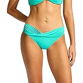Seafolly Womens Twist Band Hipster Full Coverage Bikini Bottom Swimsuit