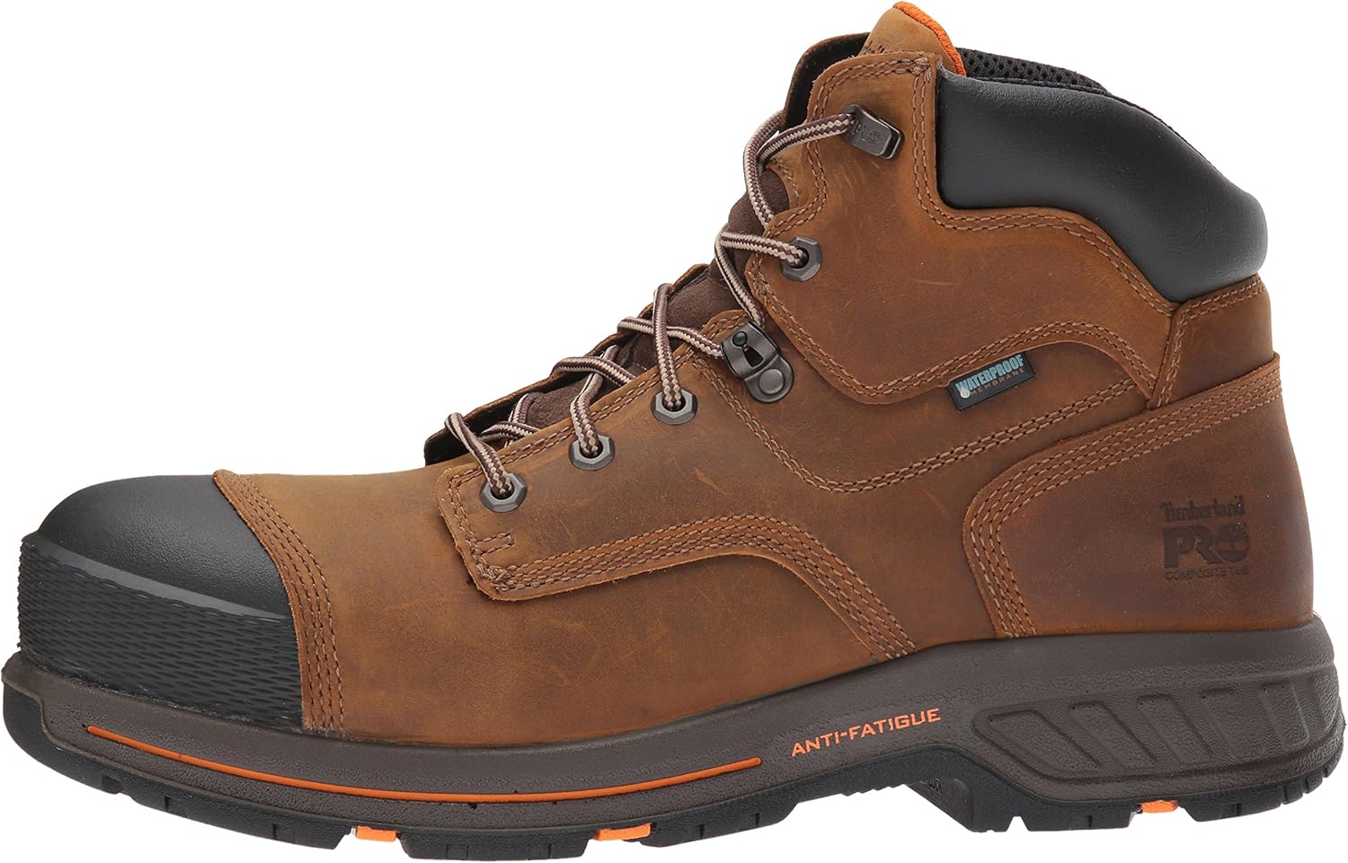 Timberland PRO Men's Helix HD 6 Inch Composite Safety Toe Waterproof Industrial & Construction Shoe, Distressed Brown Full Grain Leather, 11: Shoes