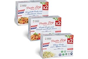 Pasta Zing Ready to Eat Meals Microwavable Pasta in 60 Seconds Variety Pack, 12.30 Ounce (Pack of 6) Precooked Meals | Dinner Box | Meals Box
