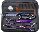 Purple Dragon 5.5 Inch Hair Cutting Scissors Set 440C Stainless