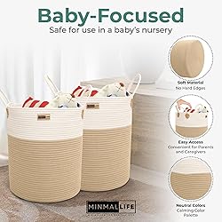 Minmallife Beige/Light Brown 16"x18" Cotton Rope