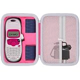 Baval Label Printer Case Compatible with DYMO LetraTag LT-100H/LT-100H Plus Handheld Label Maker(Rose Red Case)