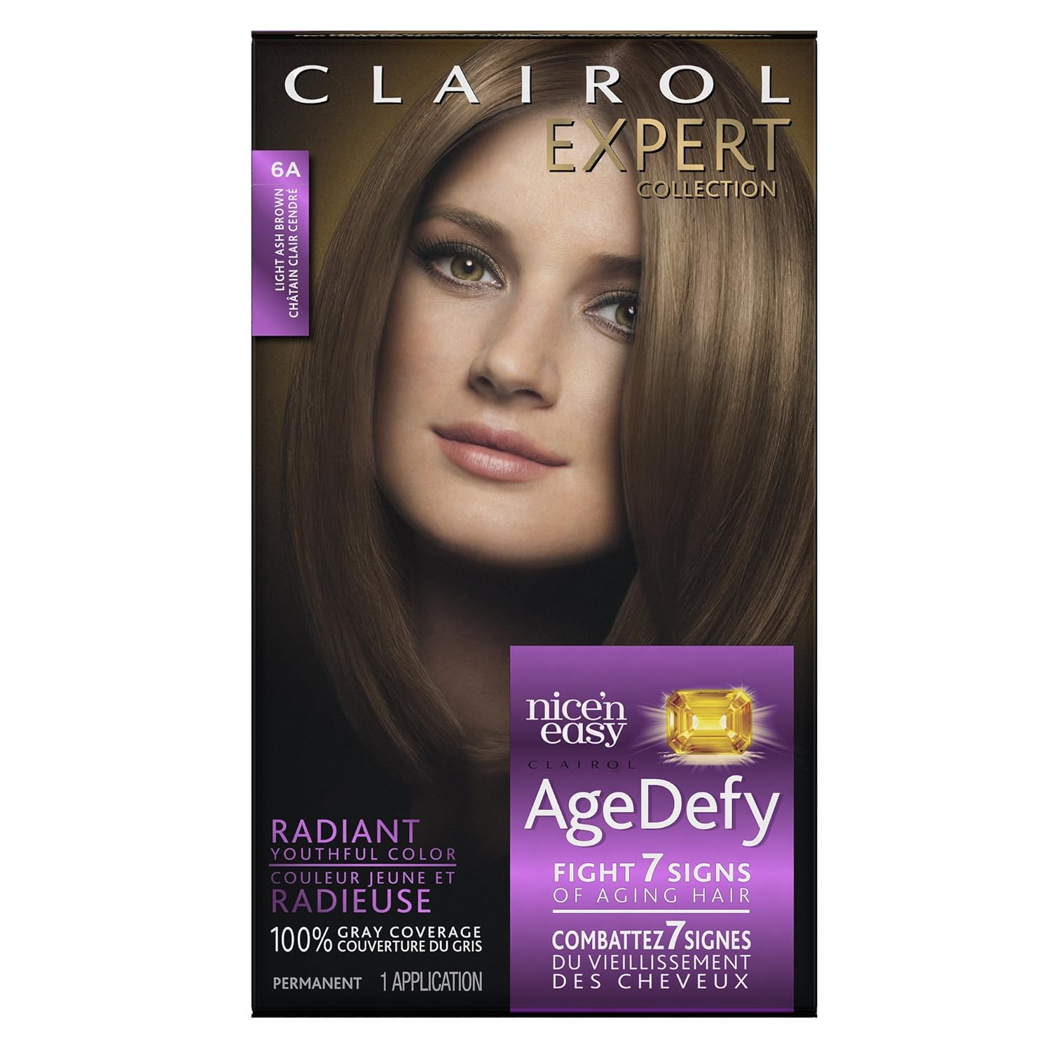 Clairol Age Defy Expert Collection Hair Color 6A Light Ash Brown 1