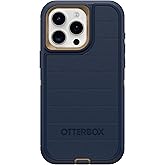OtterBox iPhone 15 Pro Max (Only) - Defender Series Case - Blue Suede Shoes - Case Only - Screenless - Rugged & Durable - with Port Protection - Microbial Defense Protection | Only, Screenless, Rugged & Durable, with Port Protection
