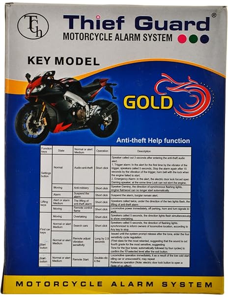 thief guard motorcycle alarm system